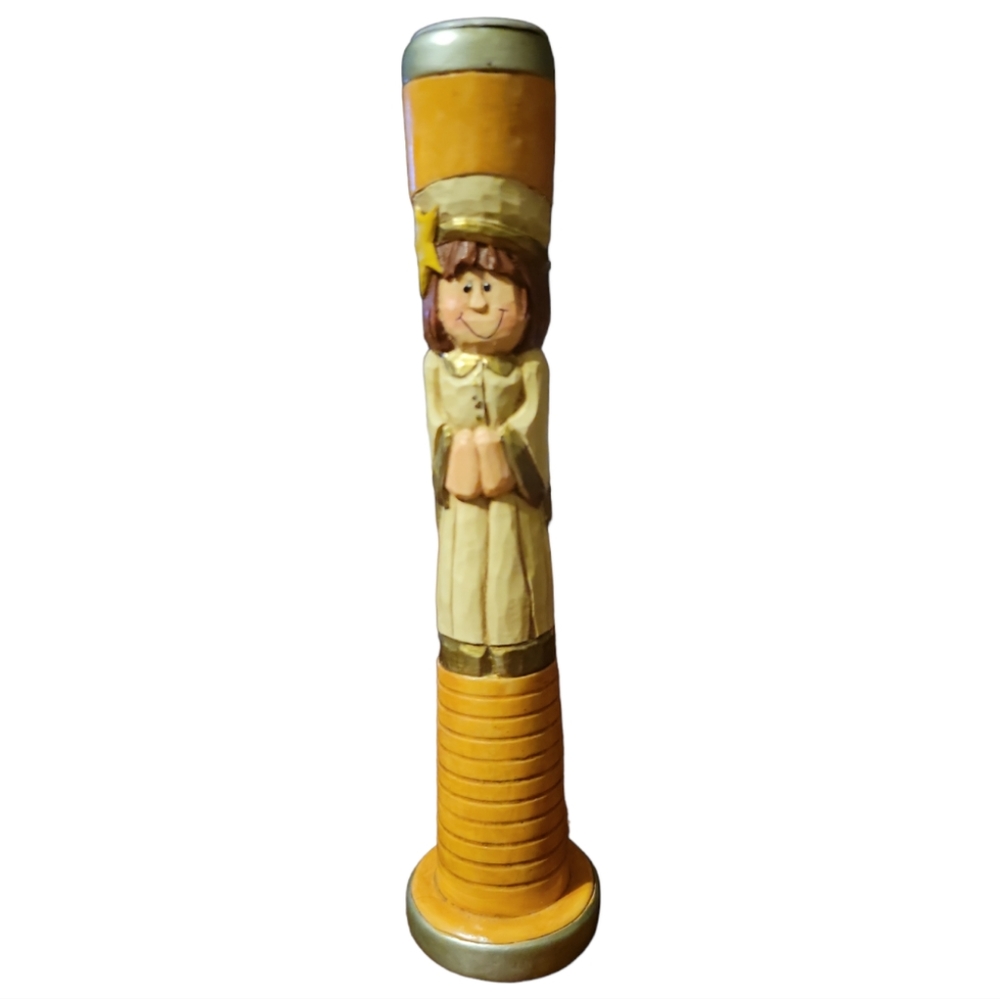 Vtg Eddie Walker Angel Candlestick Midwest of Cannon Falls Sew Sweet Primitive